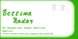 bettina modor business card